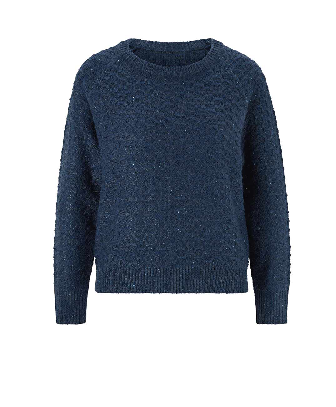 Damen Pullover Strickpullover Pulli Herbst Winter warm blau  Linea Tesini Damen Pullover Strickpullover Pulli Herbst Winter warm blau  Linea Tesini