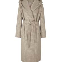 Damen Wollmantel mit Kapuze, sesam-ecru Damen Wollmantel mit Kapuze, sesam-ecru