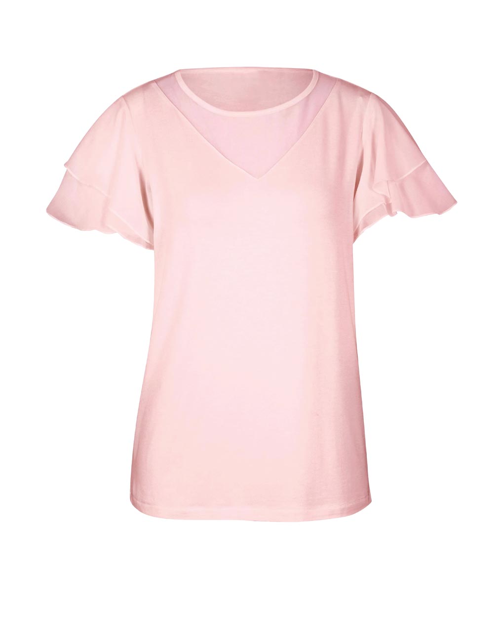 Damen Shirt Oberteil Chiffon Flügelärmel T-Shirt Frühling Ashley Brooke Damen Shirt Oberteil Chiffon Flügelärmel T-Shirt Frühling Ashley Brooke
