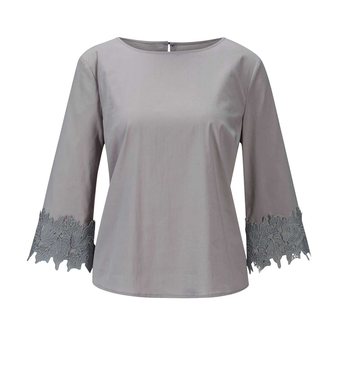 Damen Bluse Tunika Shirt mit 3/4 Ärmel grau Création L Damen Bluse Tunika Shirt mit 3/4 Ärmel grau Création L
