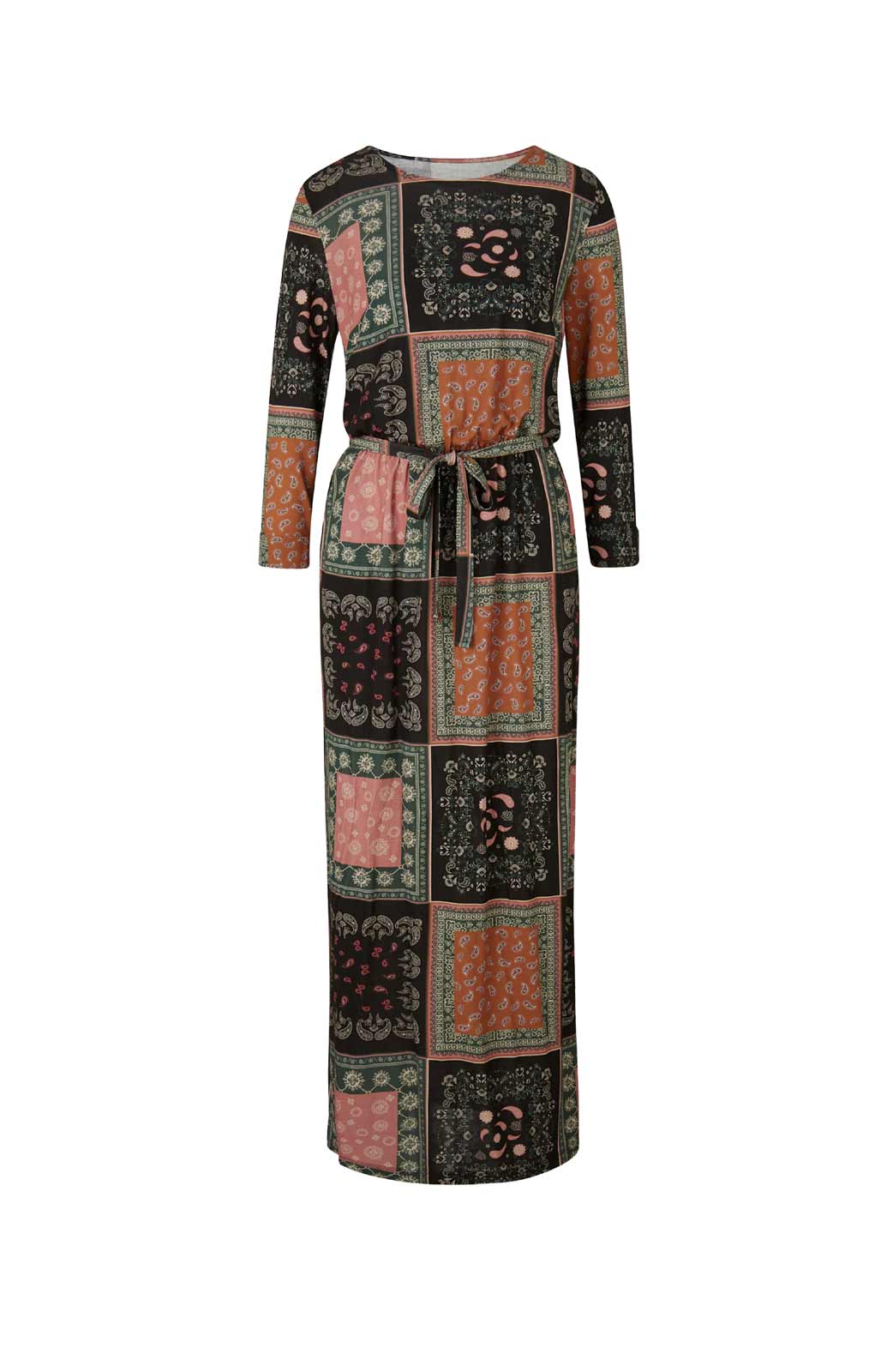 Maxikleid Jerseykleid, schwarz-rosenholz-bedruckt Maxikleid Jerseykleid, schwarz-rosenholz-bedruckt
