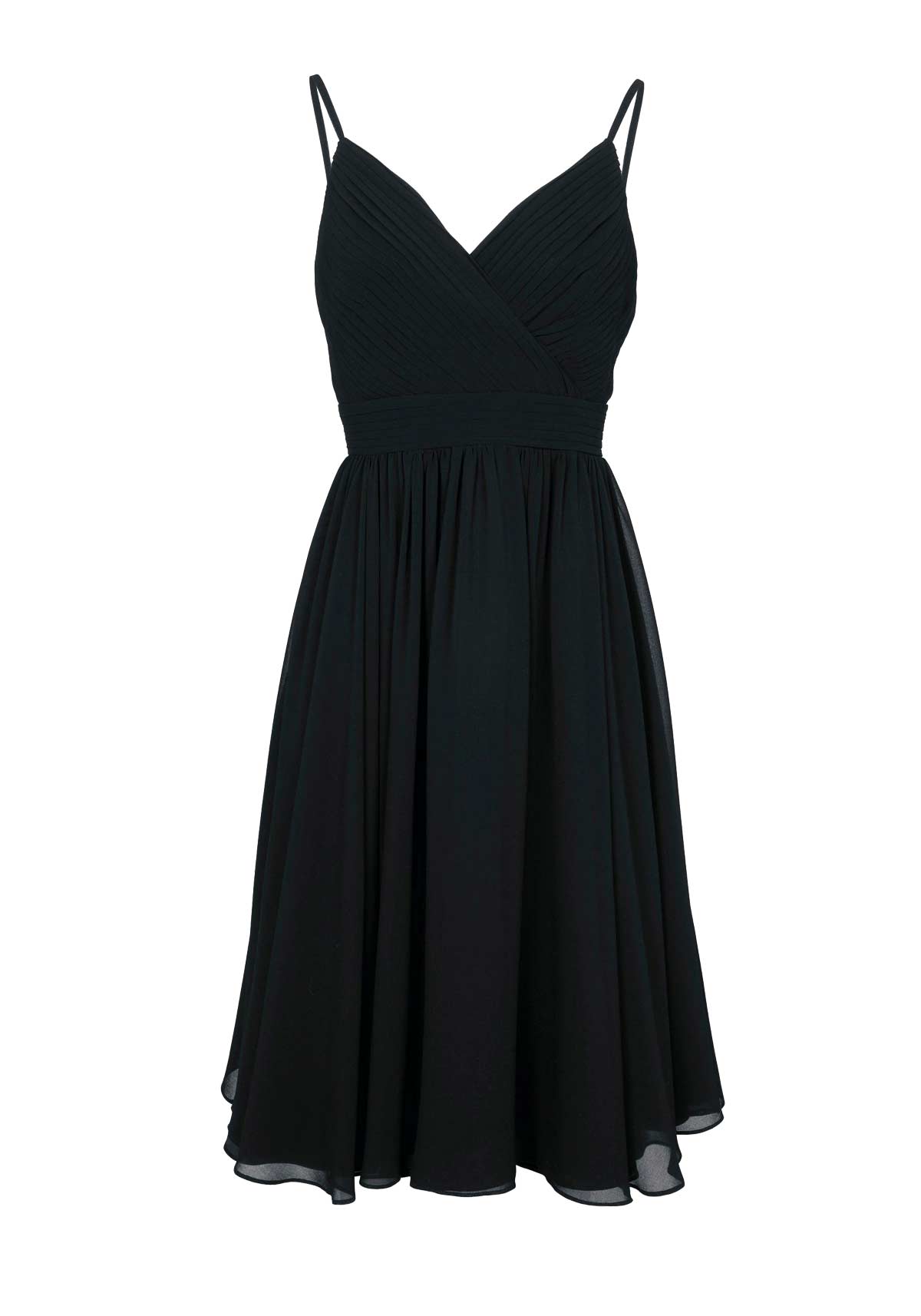 Abendkleid Cocktailkleid schwarz 42 Chiffon Kleid elegant ärmellos Ashley Brooke Abendkleid Cocktailkleid schwarz 42 Chiffon Kleid elegant ärmellos Ashley Brooke