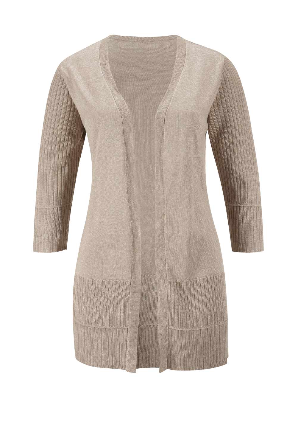 Damen Strickjacke von Création L beige-gold Damen Strickjacke von Création L beige-gold