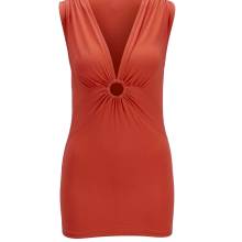 Damen Top Shirt Shirttop blutorange ärmellos von Heine Damen Top Shirt Shirttop blutorange ärmellos von Heine