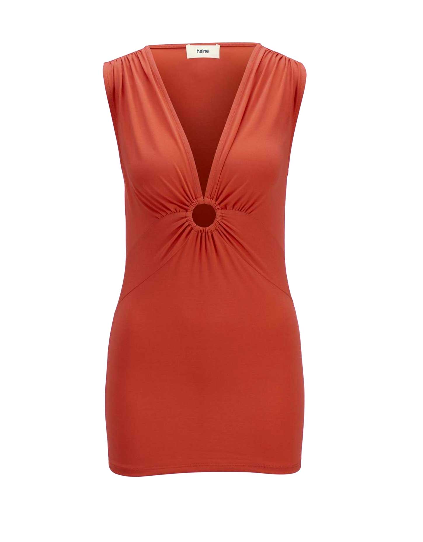 Damen Top Shirt Shirttop blutorange ärmellos von Heine Damen Top Shirt Shirttop blutorange ärmellos von Heine