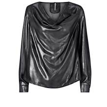 Damen-Bluse, schwarz-silber Damen-Bluse, schwarz-silber