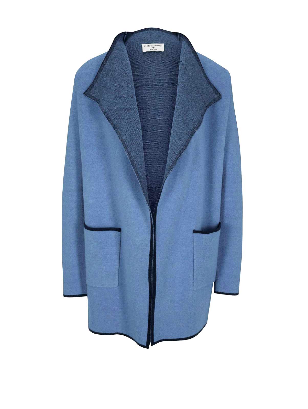 Damen Strickjacke Cardigan Doubleface Übergangsjacke gestrickt electricblue Damen Strickjacke Cardigan Doubleface Übergangsjacke gestrickt electricblue