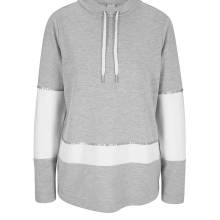 Damen Pullover Sweatshirt Pulli Freizeit Frühling grau Casual bestickt weiß grau Damen Pullover Sweatshirt Pulli Freizeit Frühling grau Casual bestickt weiß grau