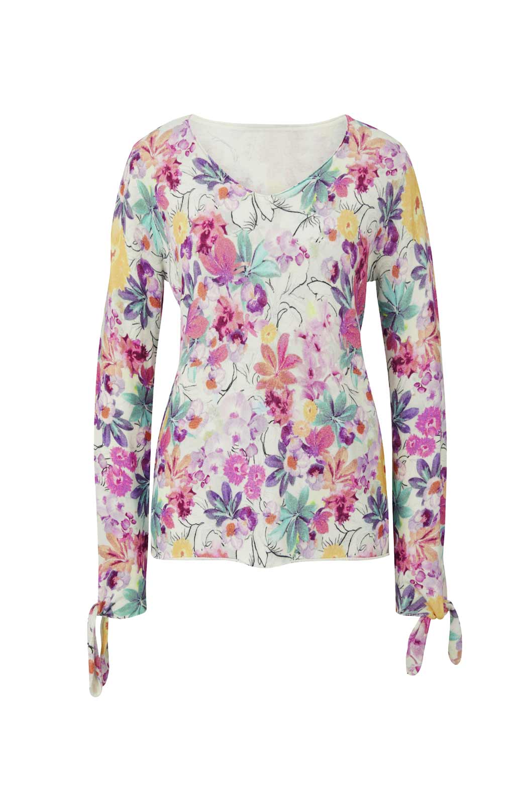 Damen Pullover m.Blumen-Print, bunt Damen Pullover m.Blumen-Print, bunt