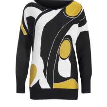 Damen Pullover Strickpullover Pulli Herbst Winter warm schwarz-bunt  Heine Damen Pullover Strickpullover Pulli Herbst Winter warm schwarz-bunt  Heine