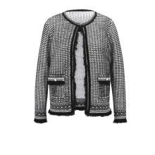 Damen Jacke Strickjacke Cardigan Blazer Kurz Perlen Business schwarz ecru Damen Jacke Strickjacke Cardigan Blazer Kurz Perlen Business schwarz ecru