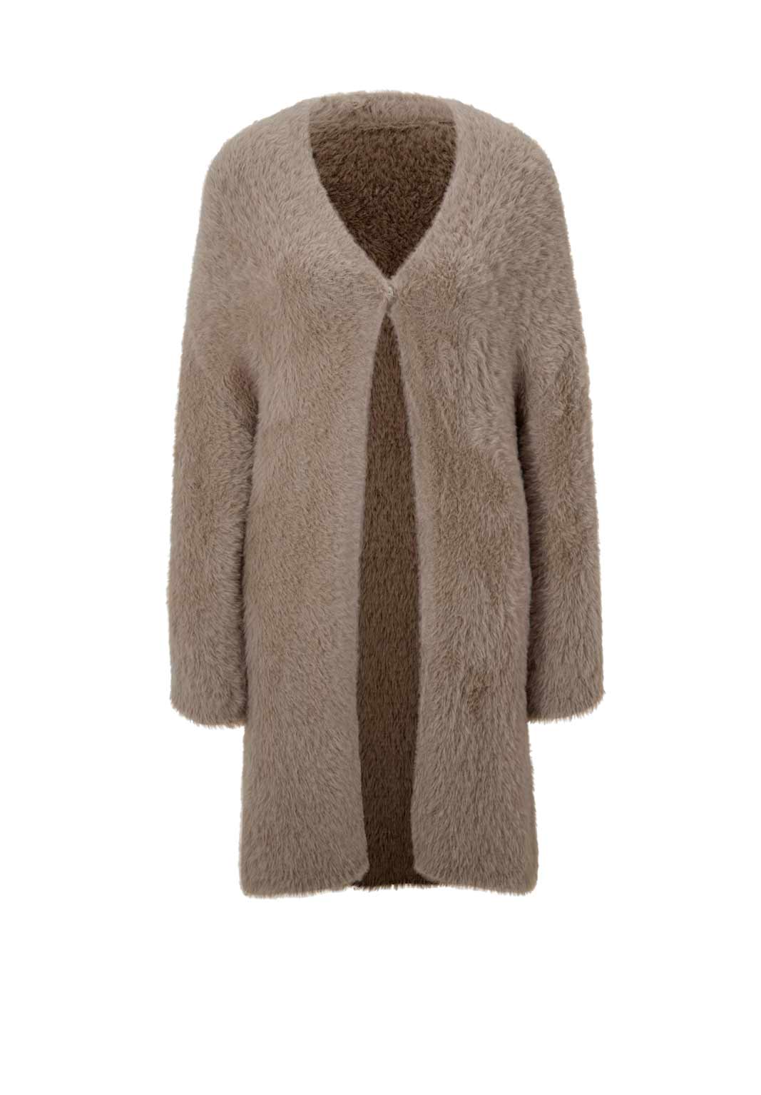 Damen Strickjacke Cardigan Longform lang offen Oversized von Heine helltaupe Damen Strickjacke Cardigan Longform lang offen Oversized von Heine helltaupe