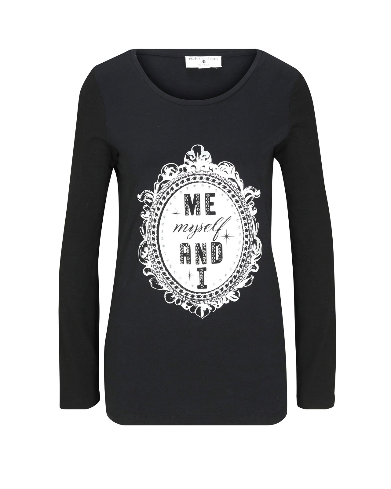 Damen Shirt Oberteil T-Shirt  Freizeit  mit  Nieten, schwarz silber Damen Shirt Oberteil T-Shirt  Freizeit  mit  Nieten, schwarz silber