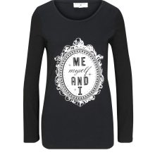 Damen Shirt Oberteil T-Shirt  Freizeit  mit  Nieten, schwarz silber Damen Shirt Oberteil T-Shirt  Freizeit  mit  Nieten, schwarz silber