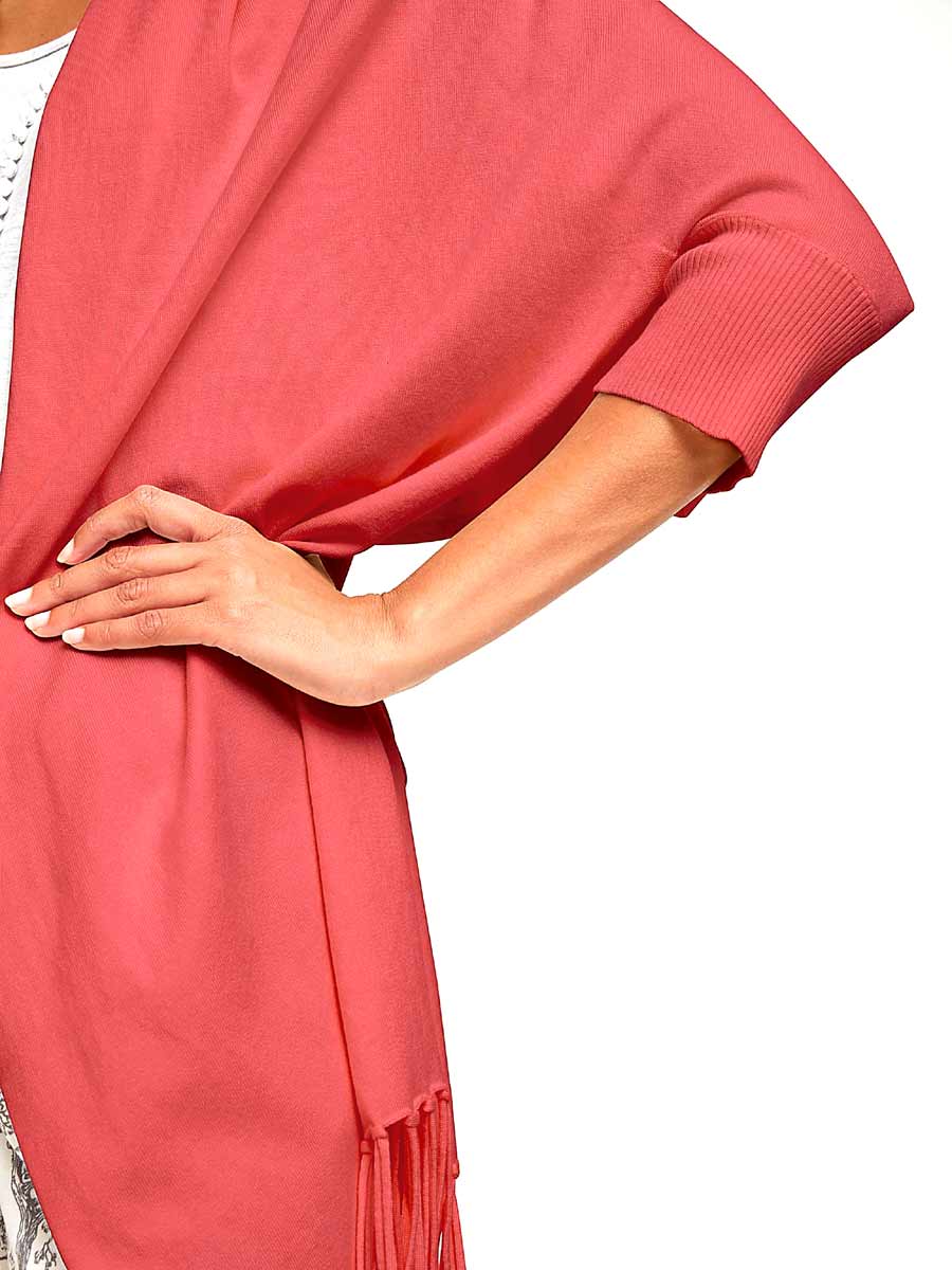 Damen Feinstrickjacke, koralle Damen Feinstrickjacke, koralle