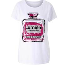 Damen Shirt Oberteil Frühling Freizeit weiß mit ausgefallenem Print Damen Shirt Oberteil Frühling Freizeit weiß mit ausgefallenem Print