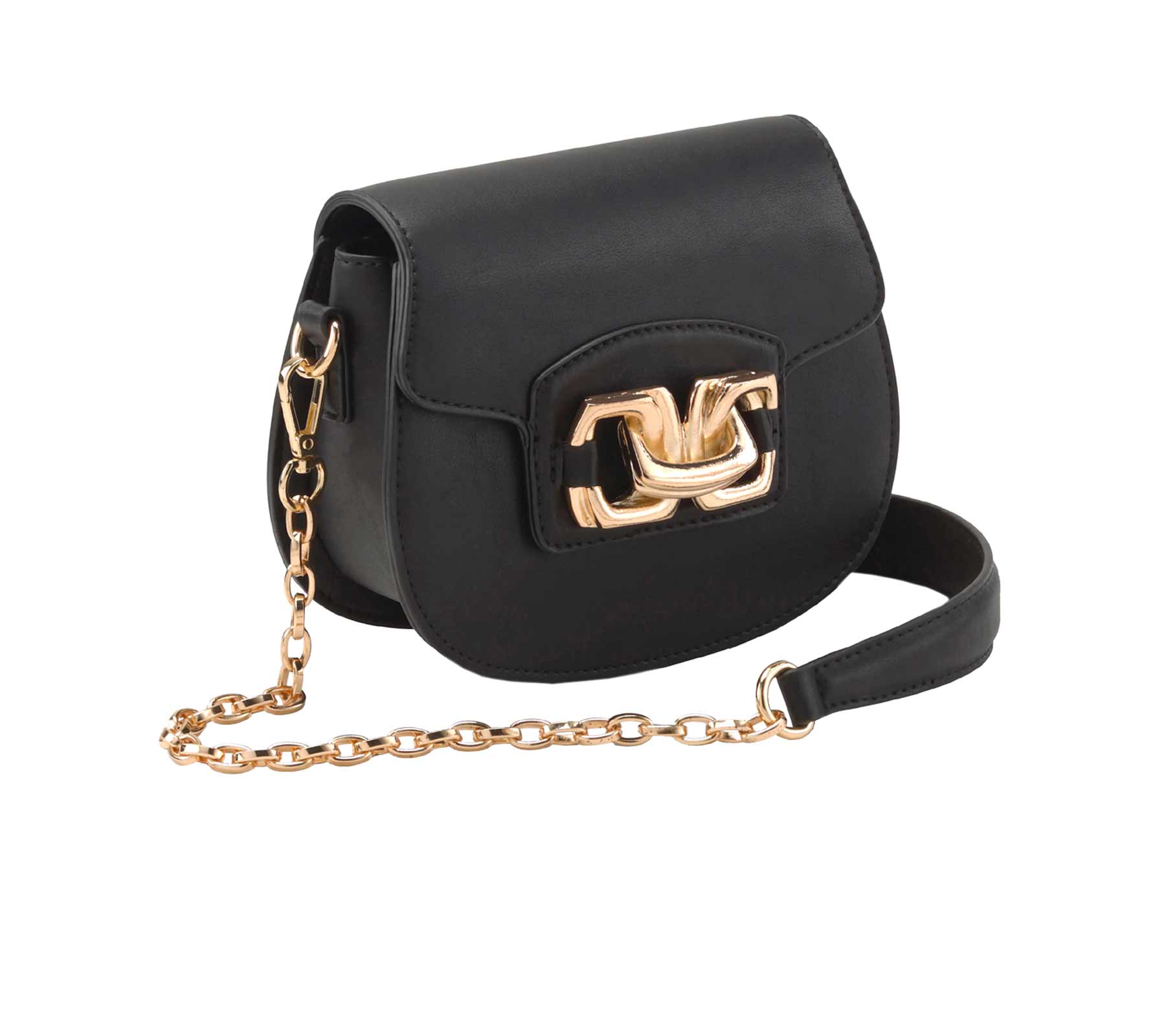 Handtasche, schwarz-gold Handtasche, schwarz-gold