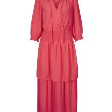 Designer-Satinkleid in Stufen-Optik, hummer Designer-Satinkleid in Stufen-Optik, hummer