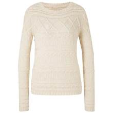 Designer-Struckturmuster-Pullover, champagner Designer-Struckturmuster-Pullover, champagner
