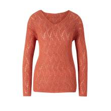 Designer-Ajourpullover, orange Designer-Ajourpullover, orange