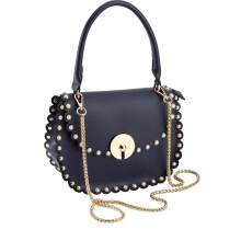 Handtasche m.Zierperlen-Applikation, dunkelblau Handtasche m.Zierperlen-Applikation, dunkelblau