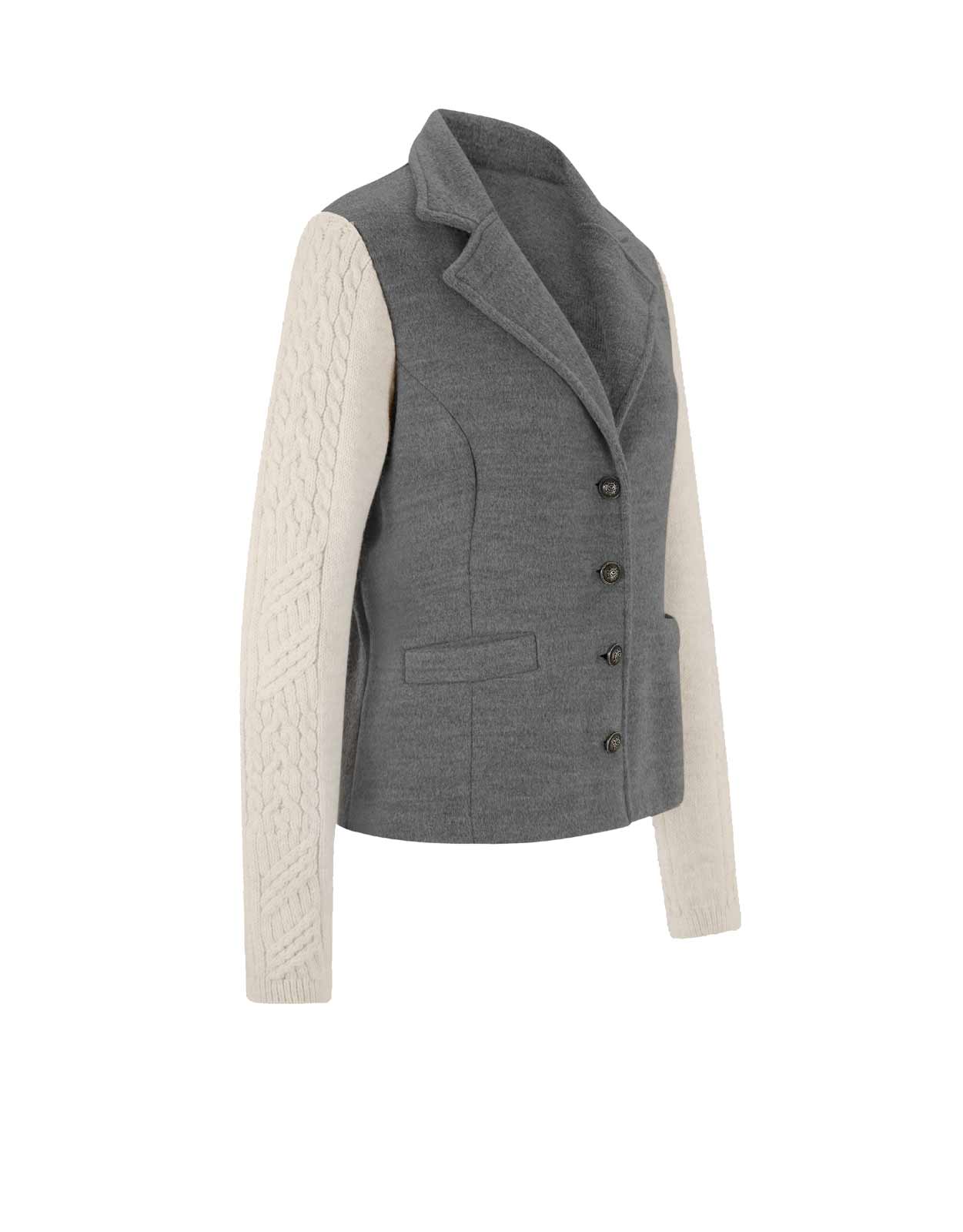 Damen Blazer Jacke kurz einreihig Freizeit Frühling chic grau-champagner Damen Blazer Jacke kurz einreihig Freizeit Frühling chic grau-champagner
