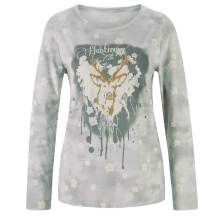 Damen Druckshirt m. Print, grau Damen Druckshirt m. Print, grau