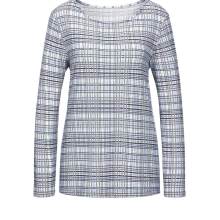 Modal-Druckshirt, bleu-anthrazit-kariert Modal-Druckshirt, bleu-anthrazit-kariert