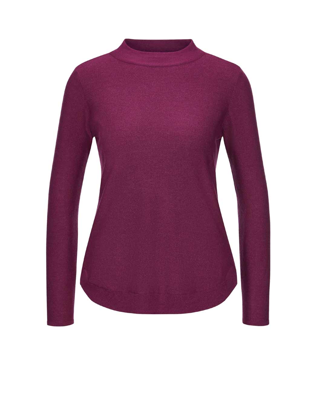 Damen Pullover, bordeaux-meliert Damen Pullover, bordeaux-meliert