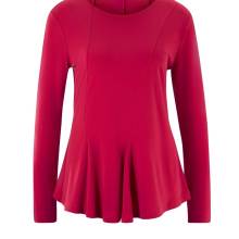 Damen Shirt Oberteil Frühling Freizeit rot Figurbetont langarm Damen Shirt Oberteil Frühling Freizeit rot Figurbetont langarm