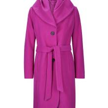 Damen Wollmantel mit Bindegürtel, magenta Damen Wollmantel mit Bindegürtel, magenta