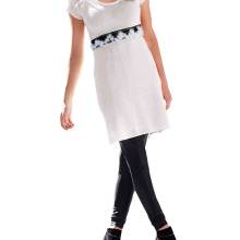 Kleid Strick Pulloverkleid ecru Kleid Strick Pulloverkleid ecru