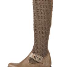Bunker Damen Stiefel 41 Leder Stretch Langschaft klassisch braun taupe flach Bunker Damen Stiefel 41 Leder Stretch Langschaft klassisch braun taupe flach