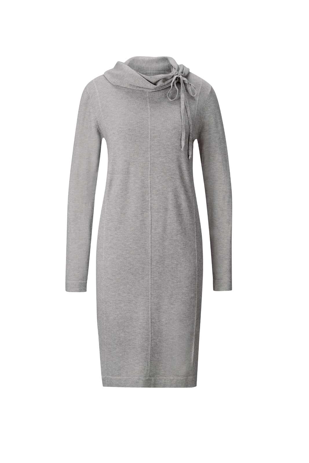 Damen Rollkragen-Strickkleid, steingrau Damen Rollkragen-Strickkleid, steingrau