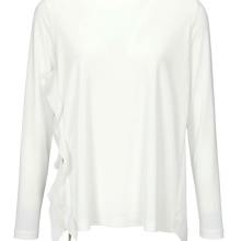 HEINE Damen Designer-Rüschen-Shirt m. Reißverschluss Weiß HEINE Damen Designer-Rüschen-Shirt m. Reißverschluss Weiß