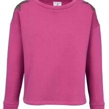 Damen Pullover Pulli Sweatshirt in pink 38 Langarm Baumwolle mit Strass Damen Pullover Pulli Sweatshirt in pink 38 Langarm Baumwolle mit Strass