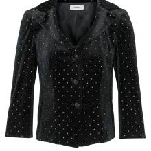 HEINE Damen Samt-Kurzblazer Elasthan Kurz Nieten Schwarz HEINE Damen Samt-Kurzblazer Elasthan Kurz Nieten Schwarz