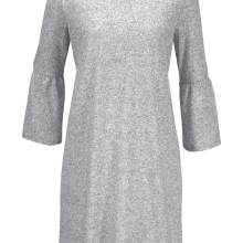 Kleid Strick Pulloverkleid grau-melange Kleid Strick Pulloverkleid grau-melange