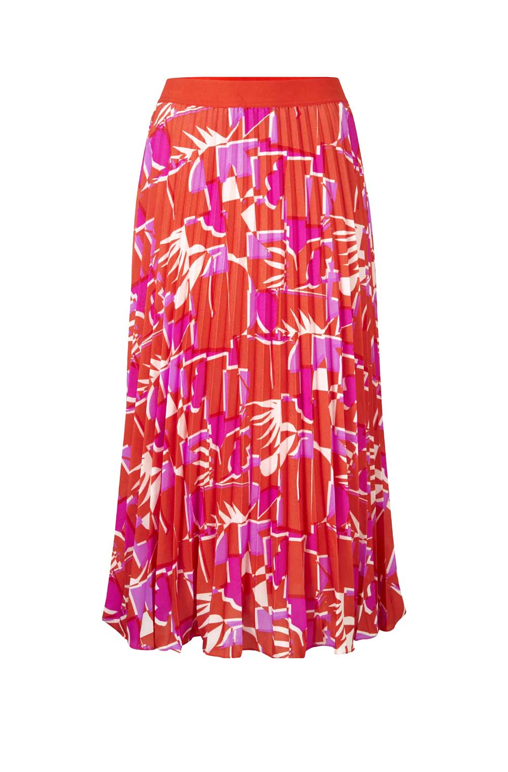 Maxirock 48 Rock lang rot Gummibund  Plissee Faltenrock  Druckrock, bunt Maxirock 48 Rock lang rot Gummibund  Plissee Faltenrock  Druckrock, bunt