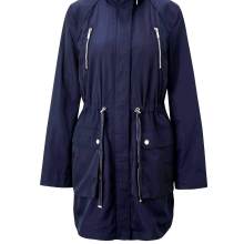 Damen Jacke Übergang Frühling Tunnelzug Anorak Kapuze blau marine Rick Cardona Damen Jacke Übergang Frühling Tunnelzug Anorak Kapuze blau marine Rick Cardona