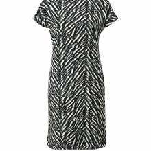 Rick Cardona Damen Kleid Jerseykleid schwarz weiß khaki Rick Cardona Damen Kleid Jerseykleid schwarz weiß khaki