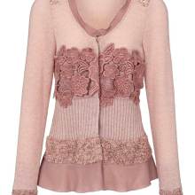 Damen Strickjacke von Linea Tesini rosé Damen Strickjacke von Linea Tesini rosé