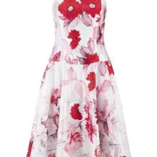 Damenkleid mit Corsage Corsagenkleid ärmellos kurz Blumenmuster Damenkleid mit Corsage Corsagenkleid ärmellos kurz Blumenmuster