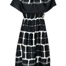 RICK CARDONA Damen Designer-Carmenkleid Schwarz-Offwhite RICK CARDONA Damen Designer-Carmenkleid Schwarz-Offwhite