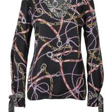 HEINE Damen Designer-Druckbluse Schwarz-Bunt HEINE Damen Designer-Druckbluse Schwarz-Bunt