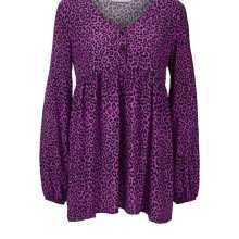 HEINE Damen Tunikabluse Lila-Schwarz HEINE Damen Tunikabluse Lila-Schwarz