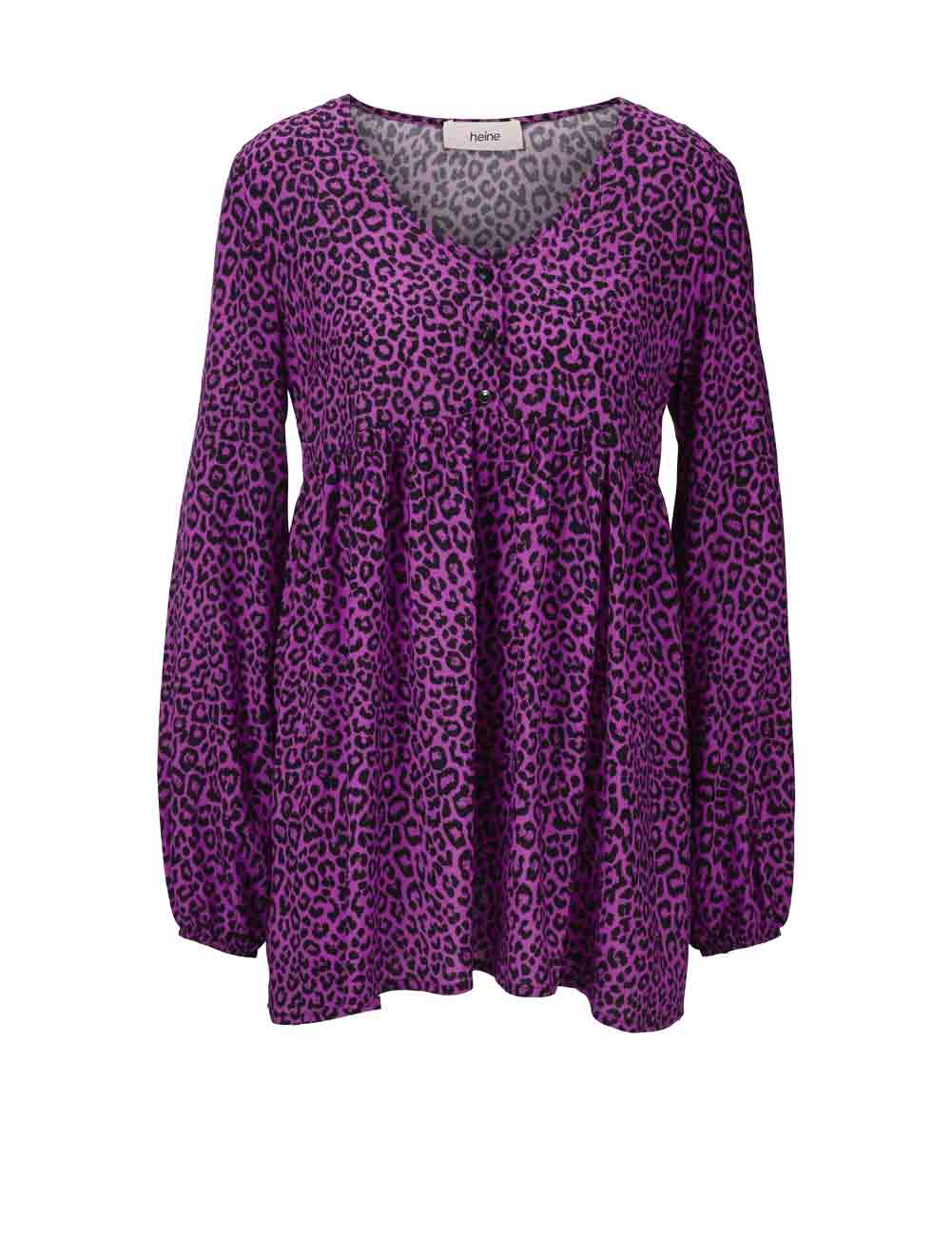 HEINE Damen Tunikabluse Lila-Schwarz HEINE Damen Tunikabluse Lila-Schwarz