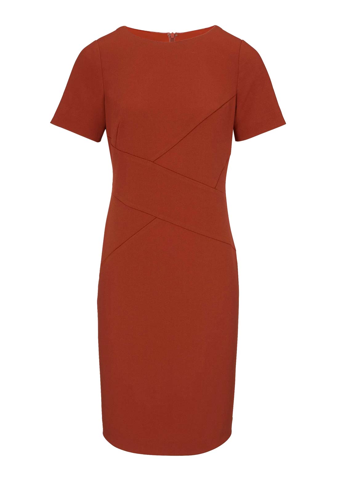 Damen Kleid Etuikleid Büro Cocktailkleid rostbraun Business Kleid STretch Damen Kleid Etuikleid Büro Cocktailkleid rostbraun Business Kleid STretch