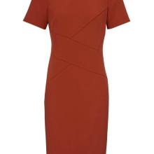 Damen Kleid Etuikleid Büro Cocktailkleid rostbraun Business Kleid STretch Damen Kleid Etuikleid Büro Cocktailkleid rostbraun Business Kleid STretch