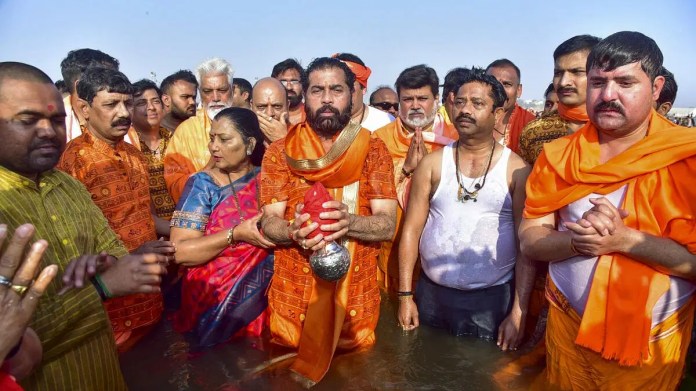 Went to Kumbh to clean off their wrong of deserting Balasaheb'' s ideological background: Shinde counters at Uddhav Went to Kumbh to clean off their wrong of deserting Balasaheb'' s ideological background: Shinde counters at Uddhav